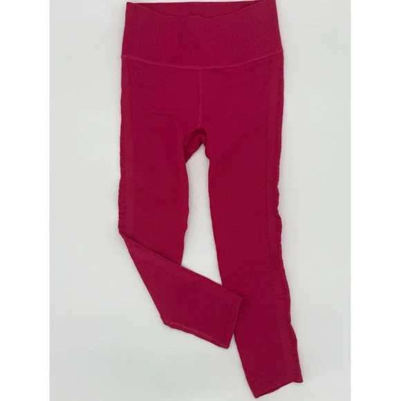 Free People Movement Ribbed Crop Leggings Pink Size S - Picture 1 of 3